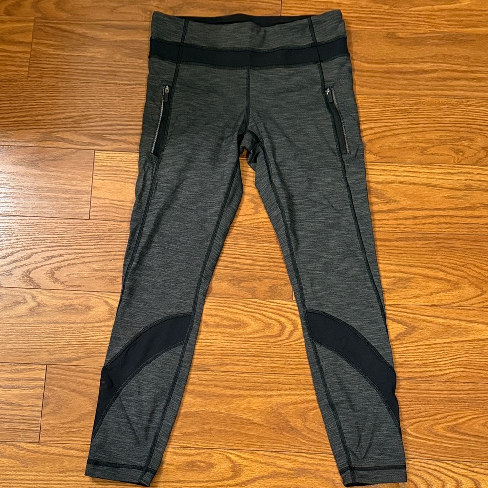 Lululemon Athletica Charcoal and Black Leggings